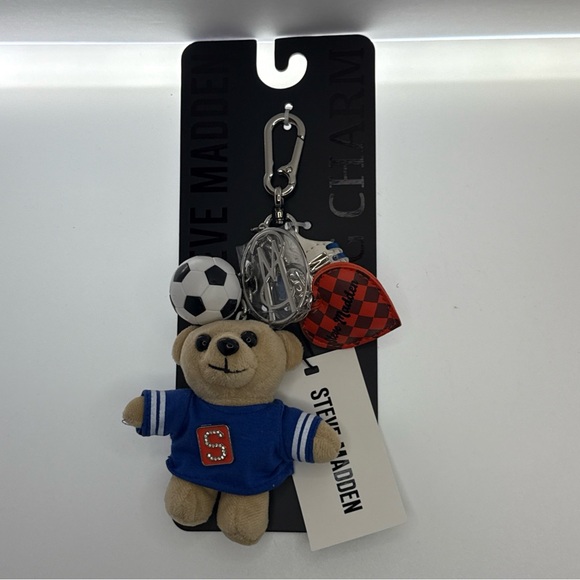 Steve Madden Accessories - Steve Madden D-GOAL Blue Multi Dangle Bag/Key Charm